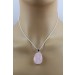 Rosenquarz Anhänger Silber 925 rosa Edelstein 66.7ct.