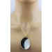 Perlmutt Designeranhänger YING YANG Perlmutt schwarz weiß 23ct.