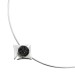 Achat Halsreif Edelsteinanhänger schwarze Druse 3.5ct silber 925