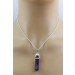 Amethyst Anhänger Silber 925 lila Edelstein Spitze