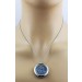 Tansanit Collier blaue Edelsteine 13.0ct. Glasmedaillon
