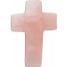 Kreuz  Rosenquarz Edelsteinanhänger rosa Edelstein gebohrt