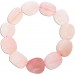 Rosenquarz Edelsteinarmband rosa Edelstein Nuggets flexibel