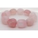 Rosenquarz Edelsteinarmband rosa Edelstein Nuggets flexibel