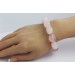 Rosenquarz Edelsteinarmband rosa Edelstein Nuggets flexibel