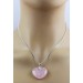 Herz Rosenquarz Anhänger Silber 925 rosa Edelstein 47ct. Liebe