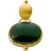 Jade Anhänger Silber vergoldet 16.0ct. grüner Nephrit Edelstein  