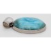 Larimar Anhänger Silber 925 Larimar Edelstein 41ct. hellblau weiß 