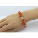 Karneol Bergkristall Armband orange roter Kugeln 10mm 