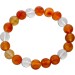 Karneol Bergkristall Armband orange roter Kugeln 10mm 