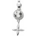 Kreuz Anhänger Silber 925 weißer Topas Edelstein 6.25ct  