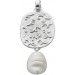 Perl Anhänger Silber 925 Barock Perle14.3x12.7mm 