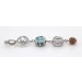 Larimar Anhänger Silber 925 Bergkristall Omzeichen Rudrakshanuss