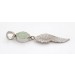 Prehnit Engelsflügel Anhänger Silber 925 hellgrüner Edelstein 3.9ct