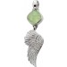 Prehnit Engelsflügel Anhänger Silber 925 hellgrüner Edelstein 3.9ct