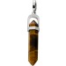 Tigerauge Anhänger Silber 925 gold braune Spitze 17.33ct.