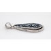 Palmholz versteinert Anhänger Silber 925 platiniert 8.00ct. 