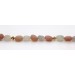Mondstein Kette weisse pfirsich Nuggets 7-9mm