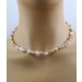Mondstein Kette weisse pfirsich Nuggets 7-9mm
