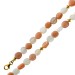 Mondstein Kette weisse pfirsich Nuggets 7-9mm