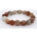 Mondstein Armband weiss Orange Nuggets 10-3mm