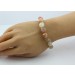 Mondstein Armband weiss Orange Nuggets 10-3mm