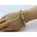 Mondstein Armband weiss pfirsich Nuggets 9mm