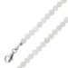 Mondstein Kette hellgraue Kugeln 5mm Edelstein