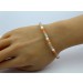 Mondstein Armband weiss grau pfirsich Kugeln 4mm 