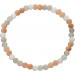 Mondstein Armband weiss grau pfirsich Kugeln 4mm 