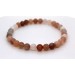 Mondstein Armband grau weiss braune Kugeln 6mm