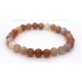 Mondstein Armband grau braun rote  Kugeln 8mm 