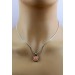 Mondstein Anhänger Silber 925 orangener Edelstein 6ct.