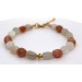 Mondstein Armband Gelbgold vergoldet bunte Nuggets 7-9mm 