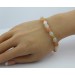 Mondstein Armband Gelbgold vergoldet bunte Nuggets 7-9mm 
