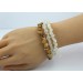 Mondstein Armband Kette Ohrhänger Set Bilderjaspis Bergkristall