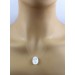 Labradorit  Anhänger weiß blauer Edelstein 29ct.