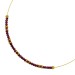 Granat Halsreif Gelbgold vergoldet weinrote Edelsteine 11.55ct