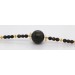 Obsidian Halsreif Gelbgold vergoldet schwarz grüne Edelsteine 36,46ct