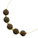 Bronzit Halsreif Gelbgold vergoldet goldbrauner Edelstein 16mm