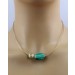 Malachit Halsreif Gelbgold vergolder moosgrüner Edelstein 17.1ct