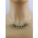 Nephrit Jade Halsreif Silber 925 moos grüner Edelstein 8mm 