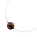 Zarinit Halsreif Silber 925 rot-grüne Edelstein Kugel 57ct.