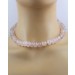Chalcedon Kette Gelbgold vergoldet rose Edelstein Kugeln 