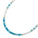 Aquamarin Kette vergoldet Perlmutt 42.7ct hellblauer Edelstein 27.1ct