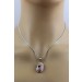Jaspis Anhänger Silber 925 rosa grüner Edelstein 12ct 