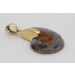 Ammonit Anhänger Gelbgold vergoldet Fossil Edelstein 17ct