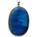 Labradorit Anhänger Silber 925 blauer Edelstein 75ct