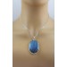 Labradorit Anhänger Silber 925 blauer Edelstein 90ct