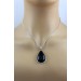 Onyx Anhänger Silber 925 schwarzer Edelstein 30ct